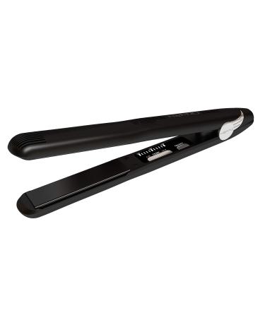 H2PRO Black Diamond 1 Inch Tourmaline Ceramic Straightening Iron - Cutting Edge Professional Flat Iron for All Hair Types