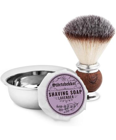 St rtebekker Premium Shaving Soap Lavender 70g - Handmade soap for a rich shaving lather - Perfect for shaving with a straight razor and electric shaver - Vegan shaving soap - Buy Online on GoSupps.com