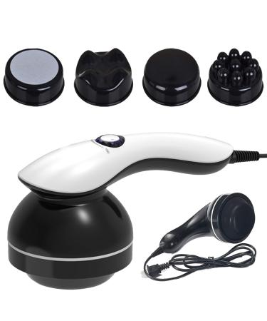 Handheld-Cellulite Massager, Body Sculpting-Machine Full Body Massager Hand Held Back-Massager Electric Foot Massager, Body Shaper for Women, Celulitis-Remover Machine with 4 Massage Wand Attachment