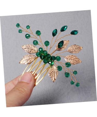 FRCOLOR Bridal Crystal Hair Comb Girls Accessories Girls Hair Clips Bridal Hair Accessories Wedding Tiara Wedding Crystal Hair Comb Barrettes for Girls Zinc Alloy Bride Leaves - Buy Online on GoSupps.com