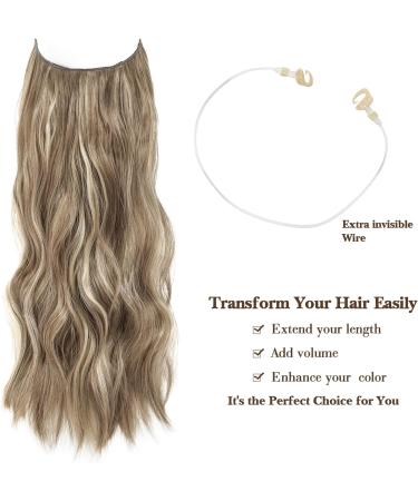 20 Ash Blonde Synthetic Hair Extensions with Adjustable Clips - Curly One Piece Hair Piece for Women - Buy Online on GoSupps.com
