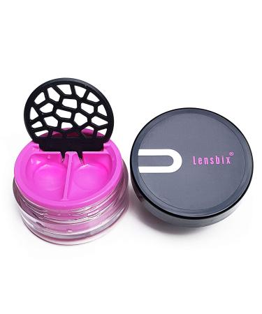 Lensbix Purist contact lens case for modern people in a simple design. (Purist pink)) - Buy Online on GoSupps.com