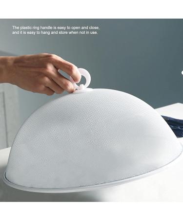 Mesh Food Cover Stainless Steel Round Mesh Food Cover Protector Food Tent for Kitchen Protective Net Dish Cover Outdoor Picnic Food Lid Anti Fly Bugs Mosquitoes (White 35 * 14.5cm) White 35*14.5cm - Buy Online on GoSupps.com