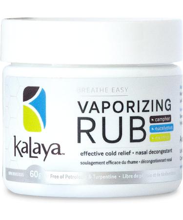 KaLaya Breathe Easy Vaporizing Rub (Pack of 2)- Nasal Decongestant Cough Suppressant Relief from Cold Aches & Pains and Chest Rub 60 g (Pack of 2) - Buy Online on GoSupps.com