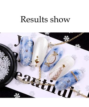 Sethexy 3D Christmas Snowflake Nail Art Accessories - Gold Metal Studs, Sequins & Glitter Alloy for DIY Nails Design- 3 Boxes - Buy Online on GoSupps.com