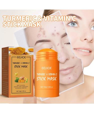  Dous Pore Cleanser | 1.35 Oz Turmeric Clay Vitamin C Remover Mask Soothing Skin Facial Mask for Women and Men to Remove Blackheads Soft Skin - Buy Online on GoSupps.com