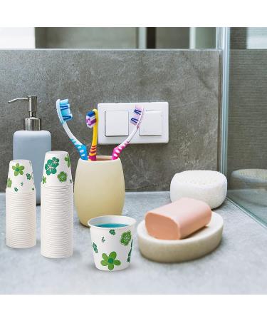 300 Pack 3oz Disposable Green Floral Paper Cups - Perfect for Mouthwash, Parties, Picnics, BBQs, Travel & Events - Buy Online on GoSupps.com
