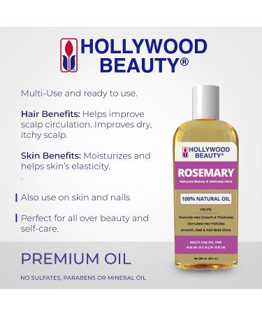 Hollywood Beauty Rosemary Oil - 8 fl oz | Promotes Hair Growth & Scalp Health | International Shipping Available - Buy Online on GoSupps.com