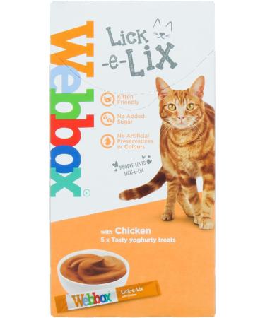 Webbox Lick-e-Lix Yoghurty Treat with Chicken 5 x 15g Sachets (Pack of 3) - Buy Online on GoSupps.com