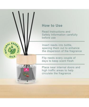 Cristalinas 35ml Sandalwood & Cedar Air Fresheners for Home - Reed Diffusers for home - Home Fragrance Lasts upto 8 weeks - Room Diffuser Sticks with Coloured Fragrance Oil - Buy Online on GoSupps.com
