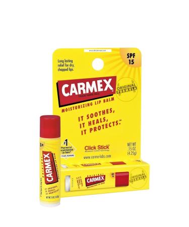 Carmex Original Formula SPF 15 Moisturizing Lip Balm .15 Oz. Each (Pack of 12)
