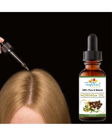 Moringa Oil - 100% Pure Cold-Pressed Vegan Hair & Skin Oil | Organic Non-GMO | All-Natural Anti-Wrinkle Treatment - Buy Online on GoSupps.com