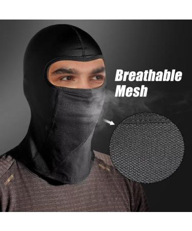 Rotto Storm Hood Cooling Balaclava - Summer Silk Face Mask for Motorcycle Bicycle Fishing | Unisex Sun Protection - Size 03 Black - Buy Online on GoSupps.com