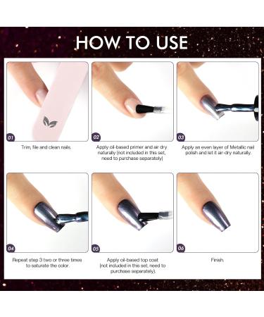 Morovan Holographic Metallic Nail Polish Set | Air Dry Glitter Lacquer for Women - 0.25oz Bulk Toenail Gift Kit - Buy Online on GoSupps.com