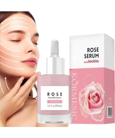 Rose Face Milk Serum Glow Rose Essence Rose Face Care Essence Milk Rose Extract Face Serum Rose Anti Aging Face Moisturizer Rose Face Essence Improve Dull Skin & Soft Skin Tone - Buy Online on GoSupps.com