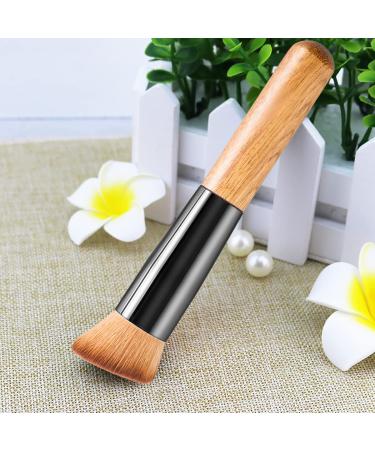 Flat Top Kabuki Foundation Brush - Premium Bamboo Makeup Brush for Flawless Foundation Powder and Blush Application | Best Buffing & Stippling Tool - Buy Online on GoSupps.com