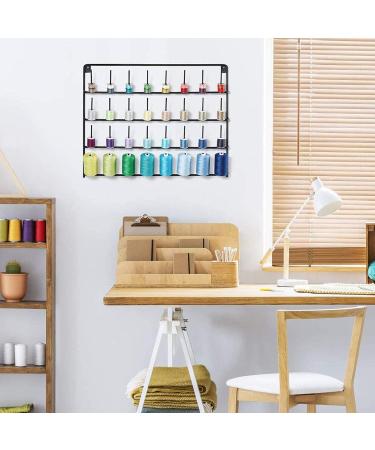 Haitarl 32-Spool Sewing Thread Rack | Wall-Mounted Metal Holder for Organizing Sewing Thread and Embroidery Tools - Buy Online on GoSupps.com