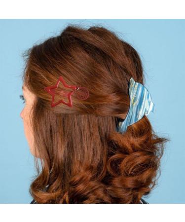 SZYDD Star New Year red Blessing Pendant Word Plate Five-Pointed Star bb Clip Girl Festival Star Holiday Hair Clip Sweet Girl Hair Headdress Ladies Girl Hair Accessories Metal - Buy Online on GoSupps.com