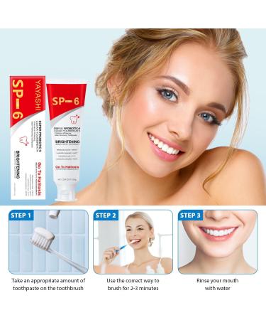 SP-6 Ultra Whitening Toothpaste - Probiotic Brightening & Deep Cleaning Care (2PCS) - International Shipping Available - Buy Online on GoSupps.com