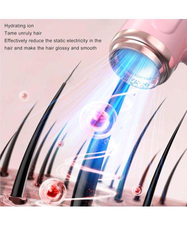 Portable Hair Dryer 200W Cold Hot Wind Mini Hair Dryer with Lightweight Design 15000mAh USB Rechargeable Cordless Travel Hair Dryer Blow Dryer with Nozzle for Students Roseate - Buy Online on GoSupps.com