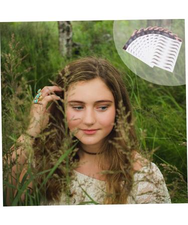 Beatifufu 9 sheets Hair-like off Makeup Women Transfers Eyebrows Shaping for Eco D Brown Imitation Temporary 21.5X14.5cm Brown - Buy Online on GoSupps.com