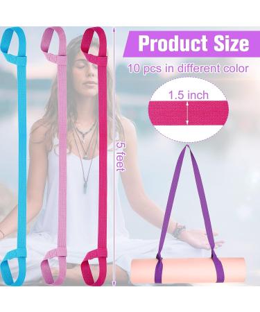 Leyndo Adjustable Yoga Mat Strap Sling Carrier - Set of 10 | Exercise Mat Holder for Large Mats in 10 Colors - Buy Online on GoSupps.com