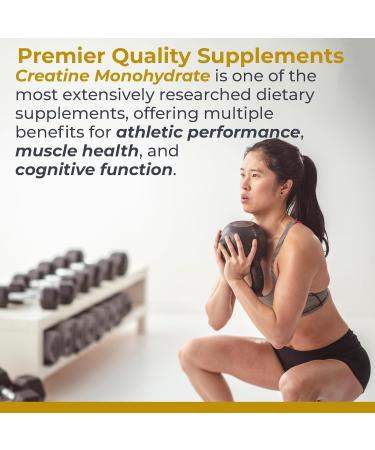 Premier Research Labs Creatine Monohydrate Powder - Vegan Friendly Unflavored 7.8 oz (40 Servings) | Best Creatine for Men & Women | International Shipping Available - Buy Online on GoSupps.com