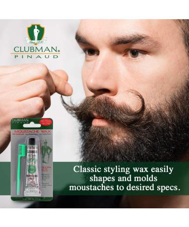 Clubman Moustache Wax 0.5 oz x 3 Packs - Neutral Color - Buy Online on GoSupps.com
