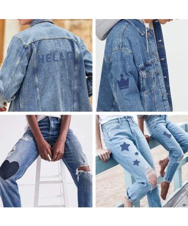 20PCS Denim Iron on Patches Kit - 4 Shades of Blue for Clothing & Jeans Repair - Buy Online on GoSupps.com