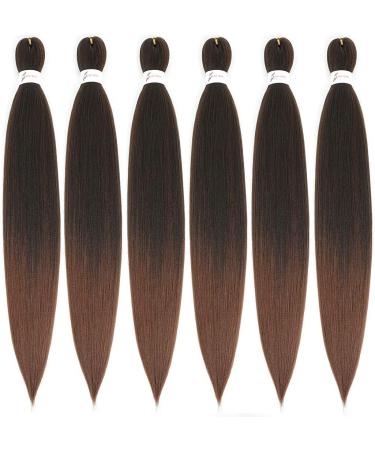 Pre-stretched Braiding Hair 26 inch 6 Packs Professional Kanekalon Synthetic Fiber EZ Braids Yaki Texture Braiding Hair Extensions(T30) 26 Inch (Pack of 6) T1b/30 - Buy Online on GoSupps.com
