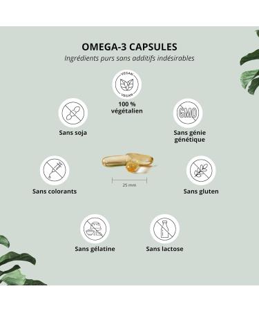 Nutri+ Vegan Omega-3-2000mg High Dosed Seaweed Oil with 600mg DHA & 300mg EPA - High Quality Vegan Omega-3 Capsules (Vegan) - Lab Tested - 120 Caps - Buy Online on GoSupps.com
