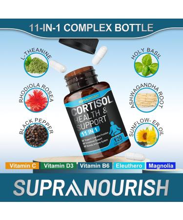 Cortisol Supplements for Women and Men, 11-in-1 Cortisol Manager,Cortisol Reducer with Ashwagandha, Rhodiola, L-Theanine, Cortisol Balance, 120 Capsules (60-Day Supply) 120 Count (Pack of 1) - Buy Online on GoSupps.com