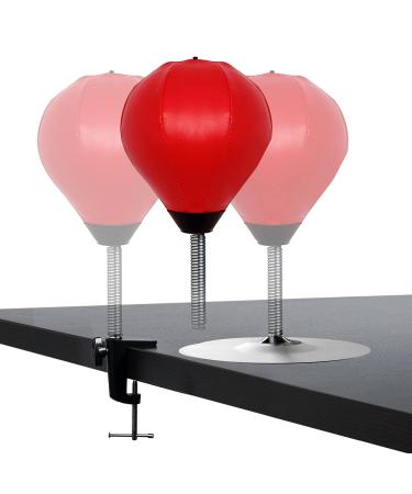 Stress Relief Desktop Punching Bag. Comes with Desk Clamp and Suction Cup Red