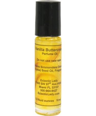 Vanilla Buttercream Perfume Oil 0.3 Oz Portable Roll-On Fragrance with Long-Lasting Scent Delightful Essential Oils & Jojoba Oil for Daily Use 0.3 Fl Oz (Pack of 1)