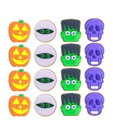 DecoCookies - Halloween Hand-Decorated Cookies - Vanilla Flavor - Individually wrapped - 16 cookies Halloween - Vanilla