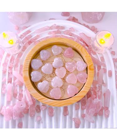Xiannvxi 10 PC Rose Quartz Heart Healing Crystals Set - Perfect Valentine s Day Gift for Mom - Natural Polished Gemstones - Buy Online on GoSupps.com