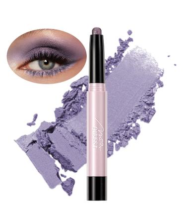 iGuzvaw Matte Eyeshadow Stick Cream to Powder Waterproof Eye Shadow Eyeliner Pencil Crayon Long Lasting buildable Neutral Eye Makeup (Shimmer 12 Periwinkle Purple)