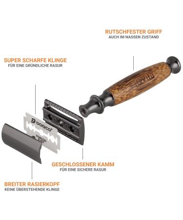 IQVITA Premium Bamboo Razor Plane - Eco-Friendly Wet Razor for Men & Women - Includes 10 Blades & Zero Waste eBook - Buy Online on GoSupps.com