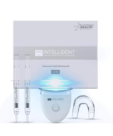 Teeth Whitening Kit with LED Light - Pro Intellident Advanced Gel & Stain Remover - Longer Lasting Results Than Whitening Strips or Activated Charcoal - Ideal Tooth Whitener for Sensitive Teeth