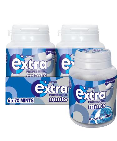 EXTRA Professional | Classic Mint | Mint-flavored lozenges | Fresh breath | Sugar-free | 6 packs (6 x 70 dragees) - Buy Online on GoSupps.com