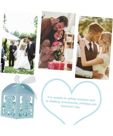 HOMSFOU 50pcs wedding box Soap paper candy basket candy Box holiday candy gifts bride chocolate hollow out macaron box Shenzhen gift cake box hollow Bear candy gift case - Buy Online on GoSupps.com