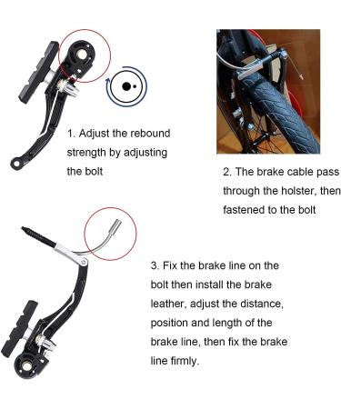 Lomodo 6 Piece Bicycle Brake Accessories Set - Aluminium Alloy Brake Levers, Handle Bars, Brake Wires, V Brake Set for Mountain/Road/MTB Bike - Buy Online on GoSupps.com