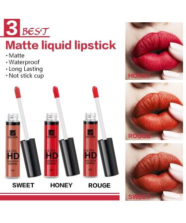 Matte Liquid Lipstick Makeup Set - Long Lasting Waterproof Velvet Lip Gloss for Girls & Women | Perfect Gift Idea - Buy Online on GoSupps.com