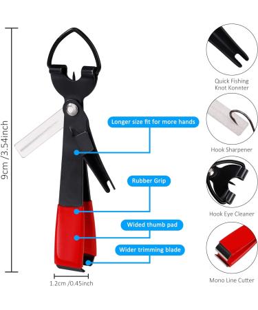 Maoxintek 4-in-1 Fishing Cord Nipper & Knot Tying Tool | Multifunctional Line Clipper with Zinger Retractor | Ideal for Fly Fishing - Buy Online on GoSupps.com