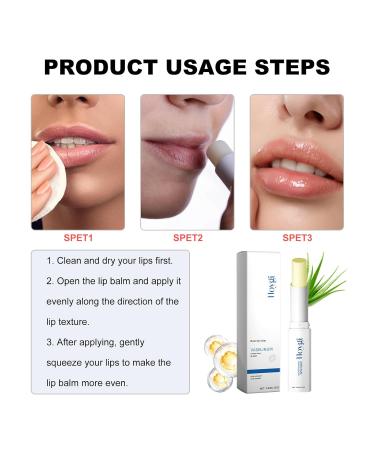 Moisturizing Lip Balm Repair Stick | Aloe Vera & Honey Formula for Dry Chapped Lips | 24HR Hydration with Vitamin B12 & Peony Extract (3.8g - Buy Online on GoSupps.com