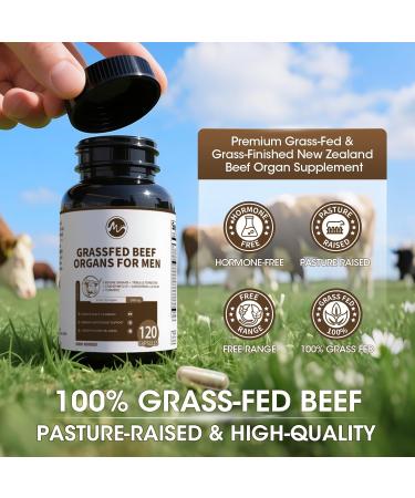 M inch Beef Organs Supplement Beef Liver Capsules with Kidney Pancreas Tribulus Terrestris CoQ10 Zinc & Magnesium for Men's Vitali*ty Energ*y Immune Support Gluten-Free Non-GMO 120 Count 120 Count (Pack of 1) - Buy Online on GoSupps.com