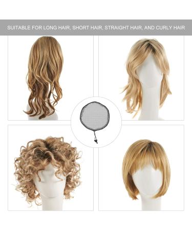 Solustre 8pcs Ponytail Net Wig Liner Caps - Cording Process Base for Guleless Hair Rolls - Black Hair Network - Buy Online on GoSupps.com