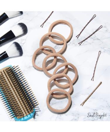 Soul Project 50-Piece Blonde Hair Ties - No Metal Elastic Bands for All Hair Types | Perfect for Ponytails & Buns | Ideal for School Work Gym - Dark Blonde Hair Accessories - Buy Online on GoSupps.com