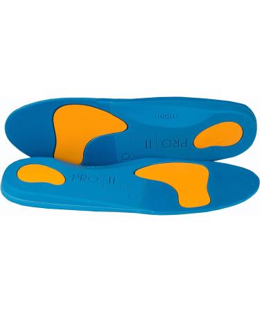 Pro11 Wellbeing Dual Shock Orthotic Sports Insole - Balance Correction & Support for Over Pronation/Plantar Fasciitis (9-10.5) Blue - Buy Online on GoSupps.com