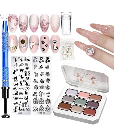 Palette de Gel Solide Vernis Ongles | Kit d' ponges D grad pour Vernis Ongles - Manucure D grad Artistique avec ponges et Pince M tallique pour Femmes et Filles Adultes Domicile - Buy Online on GoSupps.com